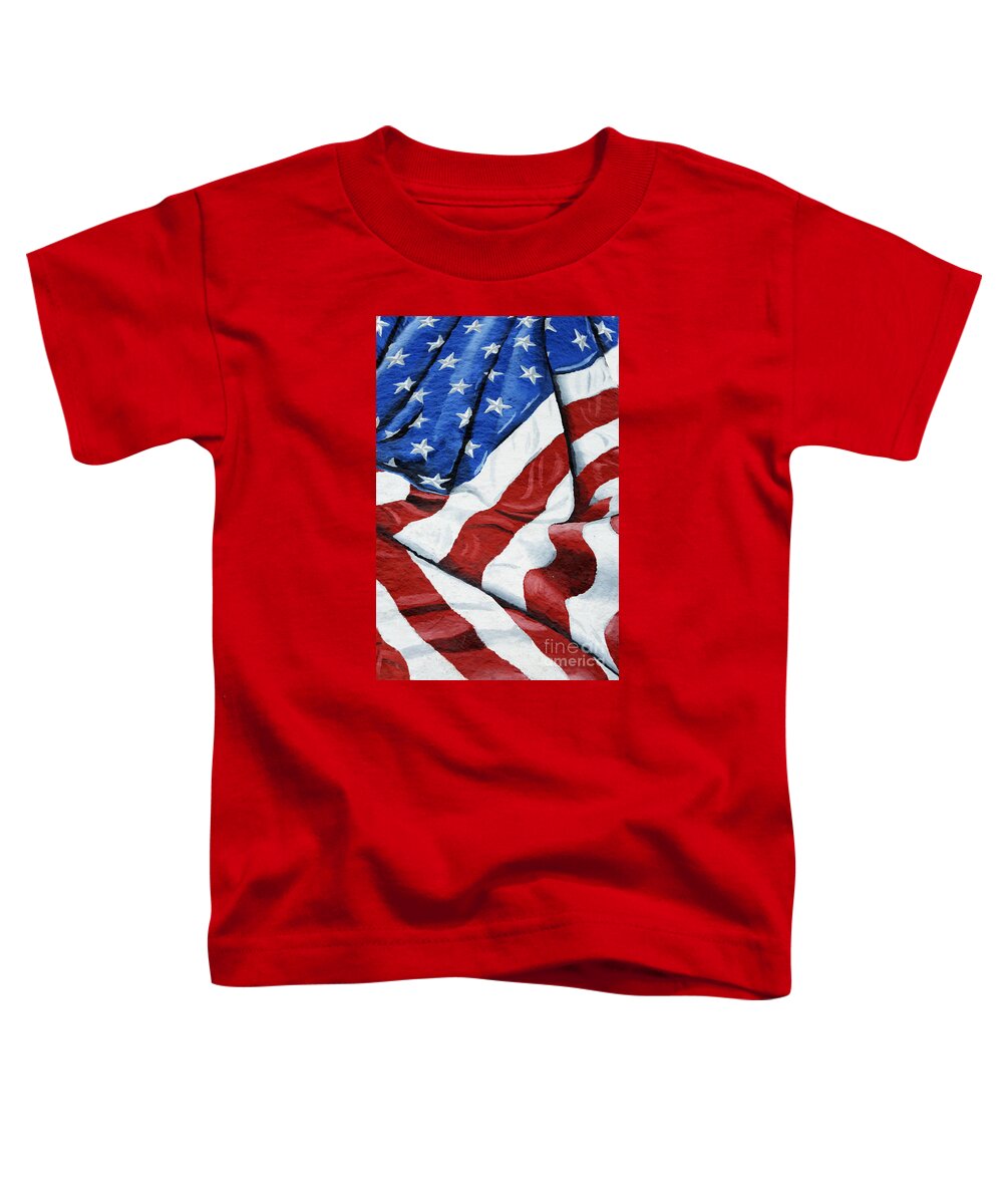Red White Blue Us U.s. Usa U.s.a.american Flag Old Glory Colors Toddler T-Shirt featuring the photograph American Colors No 2 6911 by Ken DePue