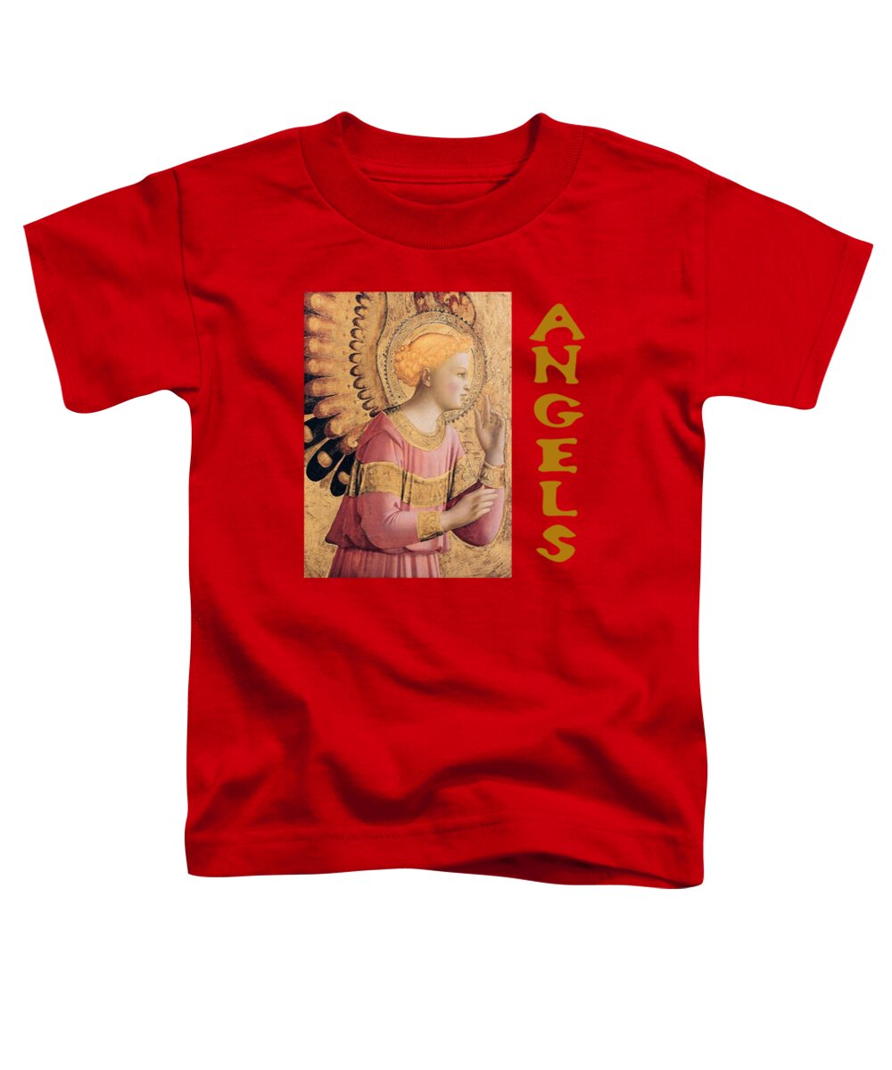 Angel Toddler T-Shirt featuring the mixed media Archangel Gabriel of the Annuciation by Hw