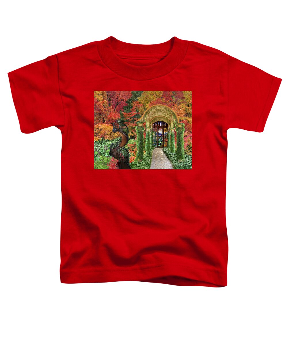 Autumn Toddler T-Shirt featuring the digital art Autumn Passage by Lucy Arnold