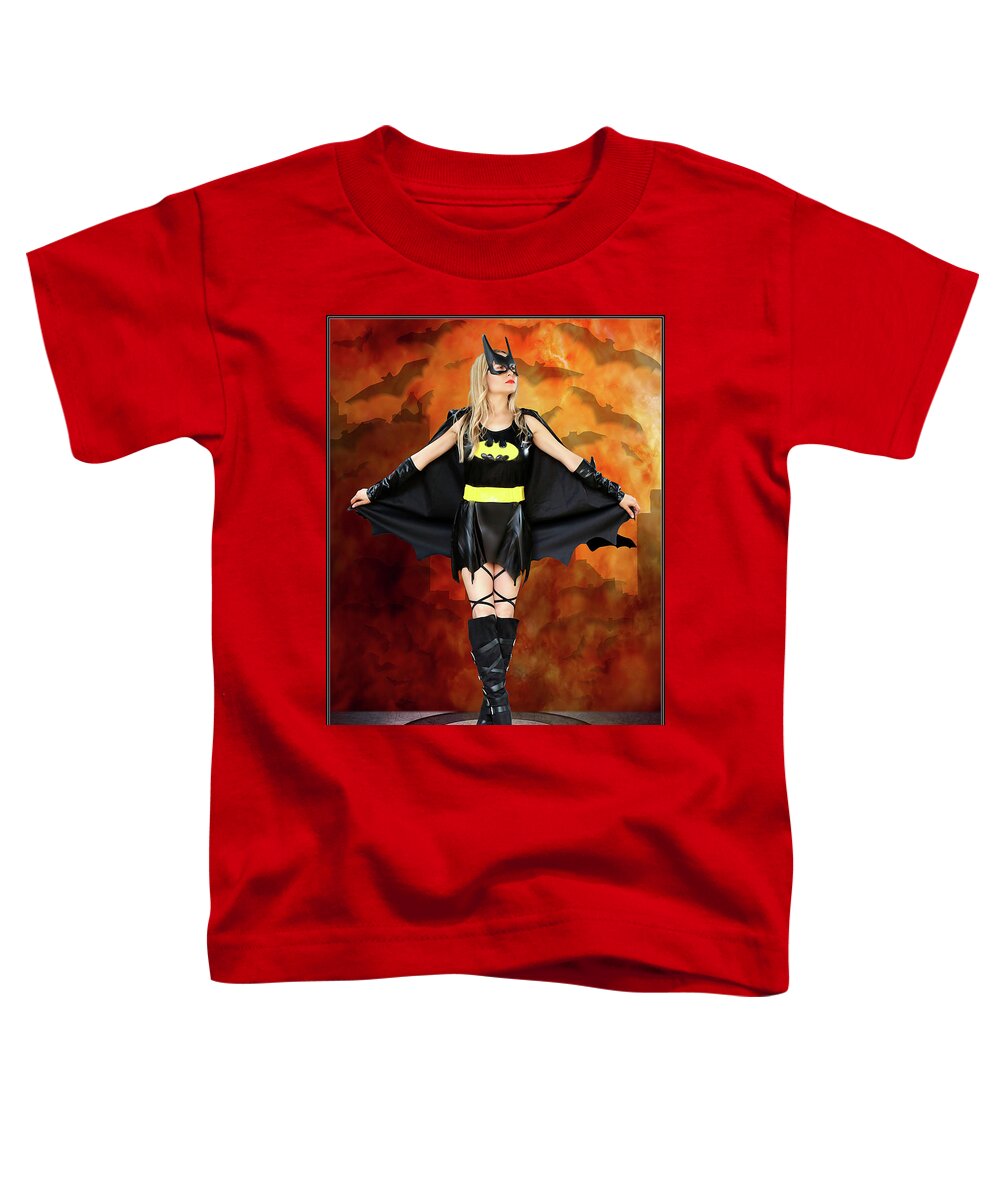 Bat Woman Toddler T-Shirt featuring the photograph Bats At Sunset by Jon Volden