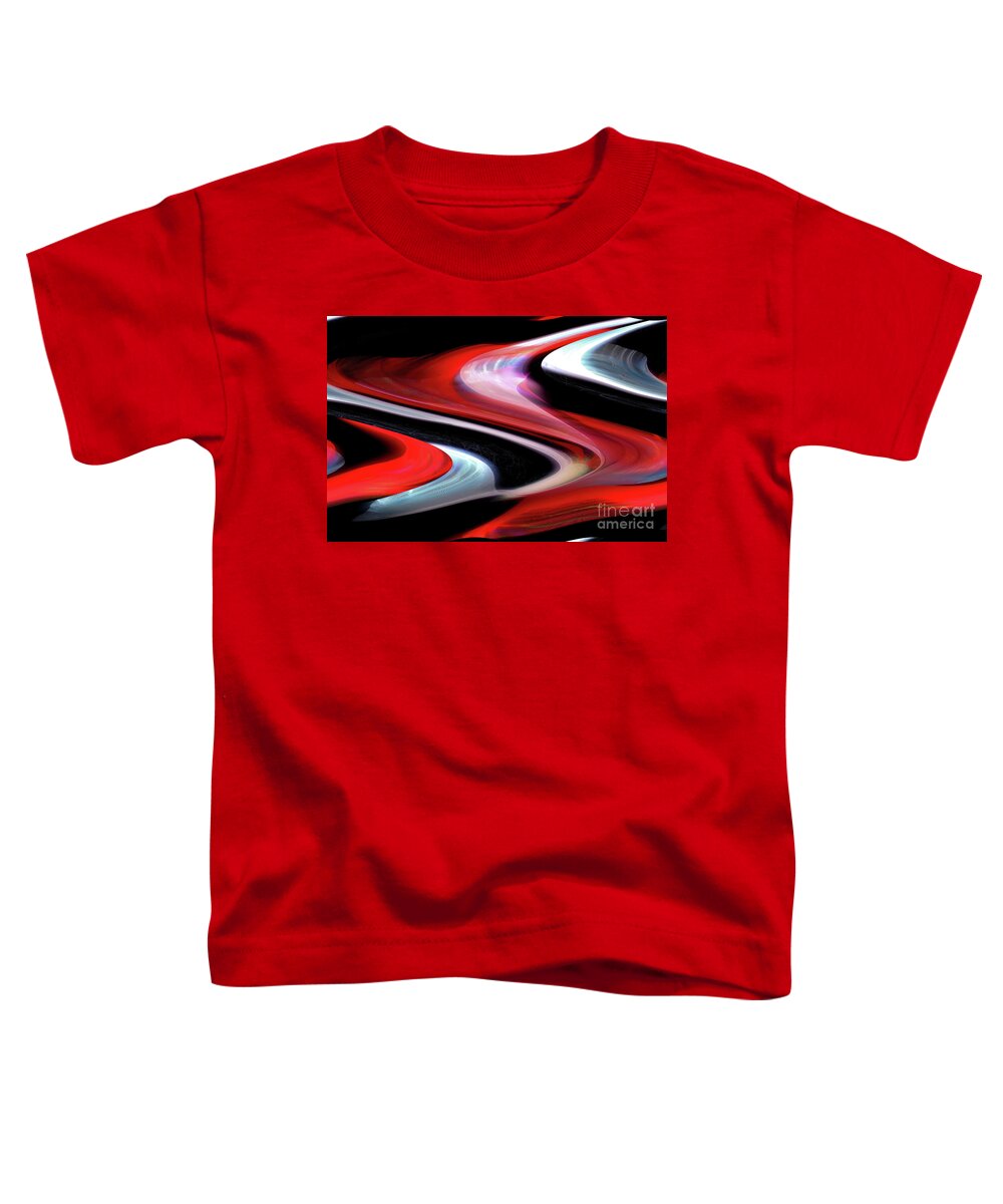 Swirl Toddler T-Shirt featuring the photograph Black 'n Red Photo Art by Debra Kewley