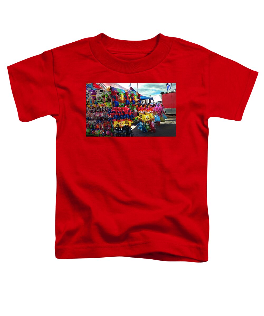 Mighty Sight Studio State Fair Photo Art Abstract Carnival Toddler T-Shirt featuring the photograph Blowed Up by Steve Sperry
