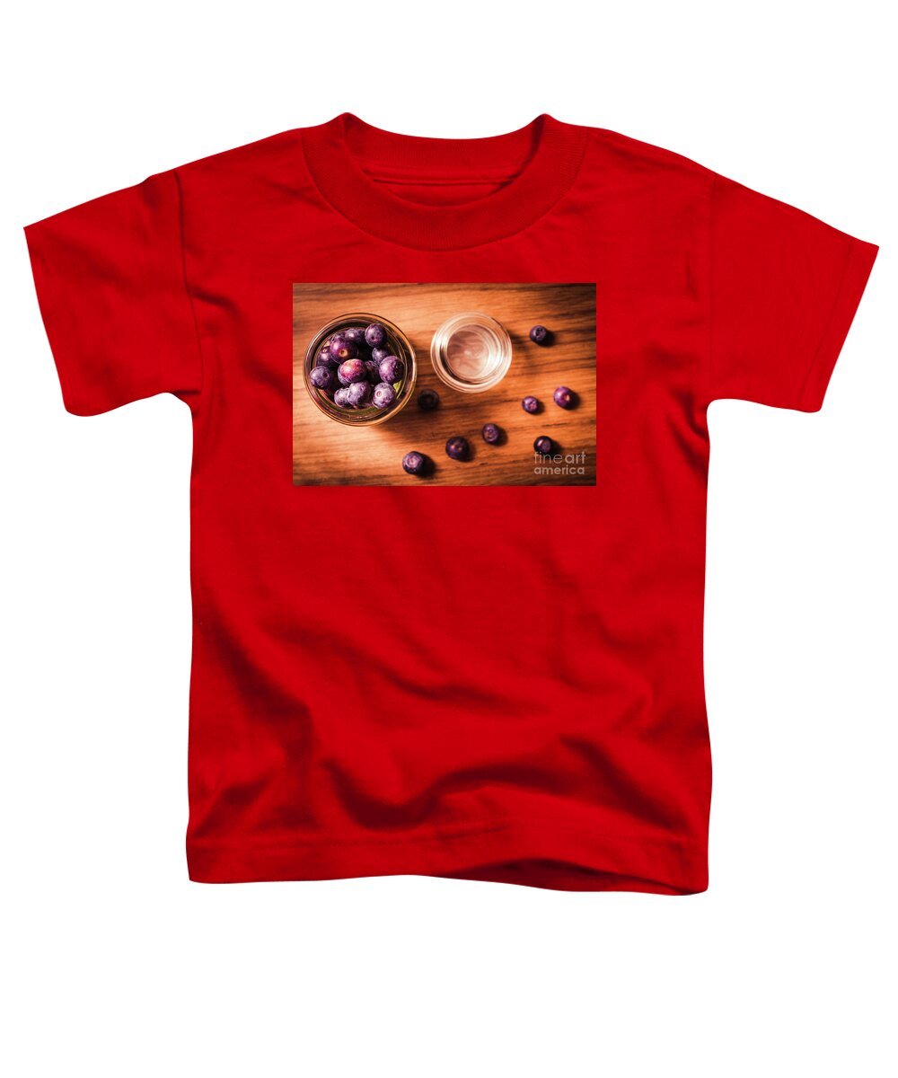 Fruit Toddler T-Shirt featuring the photograph Blueberry kitchen still life by Jorgo Photography