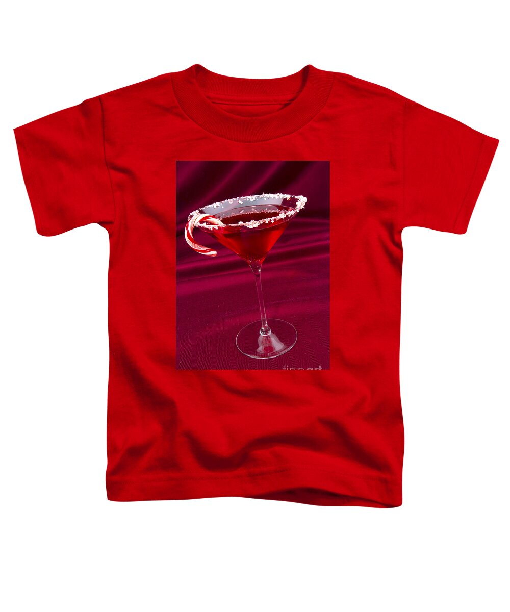 Beverage Toddler T-Shirt featuring the photograph Candy Cane Martini by Karen Foley