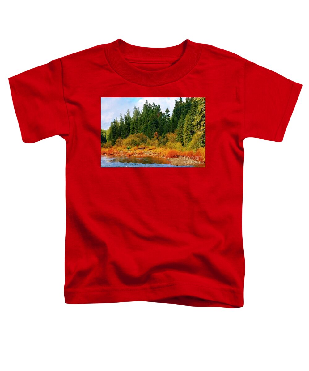 Trees Toddler T-Shirt featuring the photograph Cascade Autumn by Sheila Ping