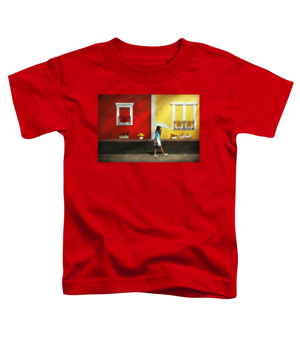 Child Toddler T-Shirt featuring the photograph Child - A bright sunny day by Mike Savad