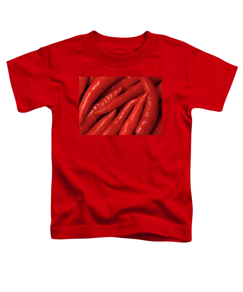 Chili Pepper Hot Toddler T-Shirt featuring the photograph Chilis Landscape by Ian Sanders