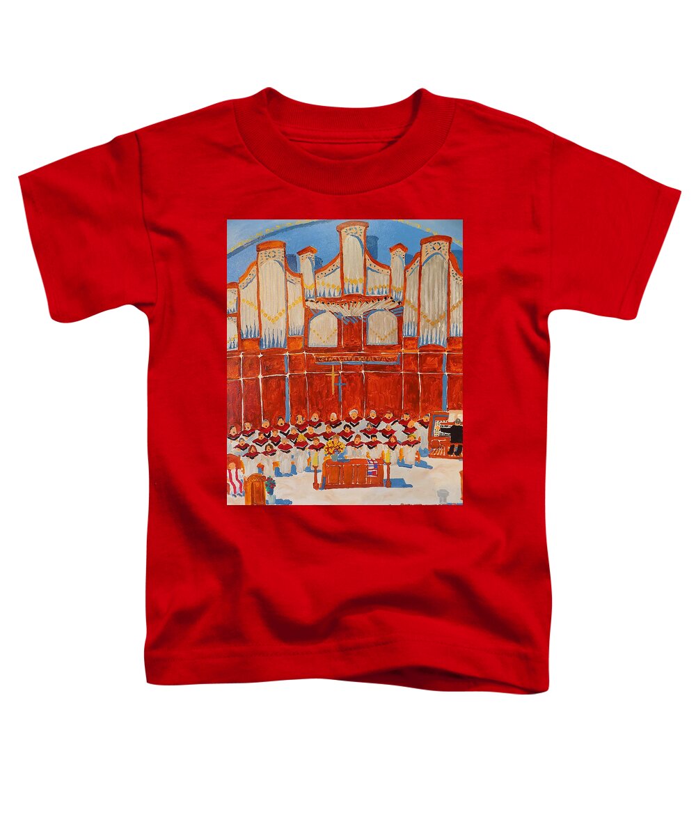 Church Toddler T-Shirt featuring the painting Choir And Organ by Rodger Ellingson