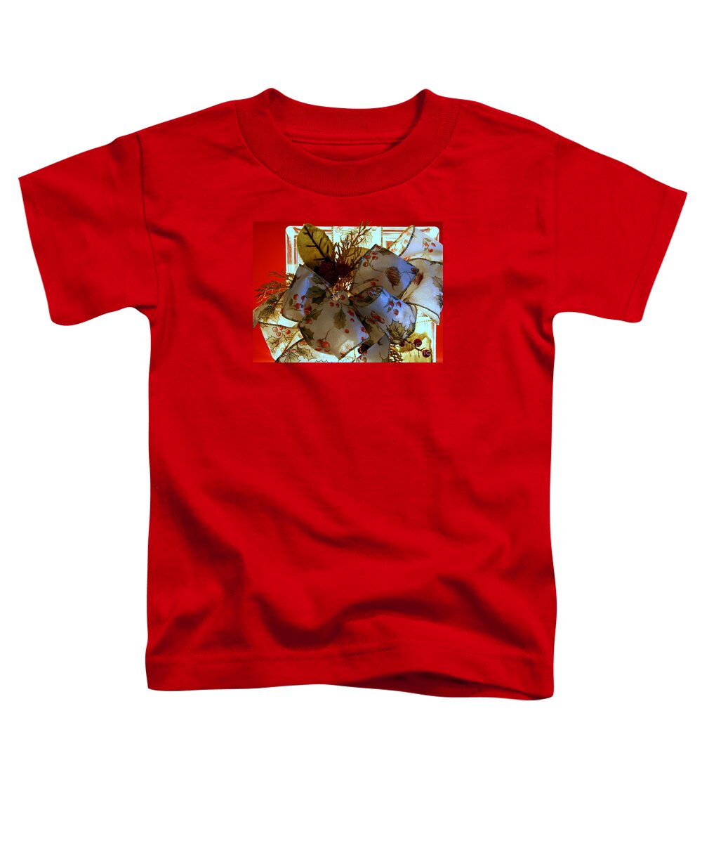 Christmas Toddler T-Shirt featuring the photograph Christmas Ice Cube by Carol Komassa