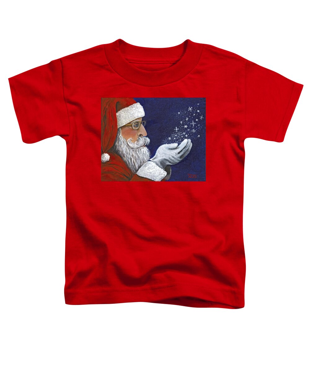 Person Toddler T-Shirt featuring the painting Christmas Wish by Darice Machel McGuire