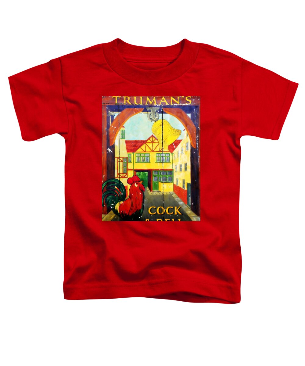 Pub Toddler T-Shirt featuring the photograph Cock and Bell by Imagery-at- Work