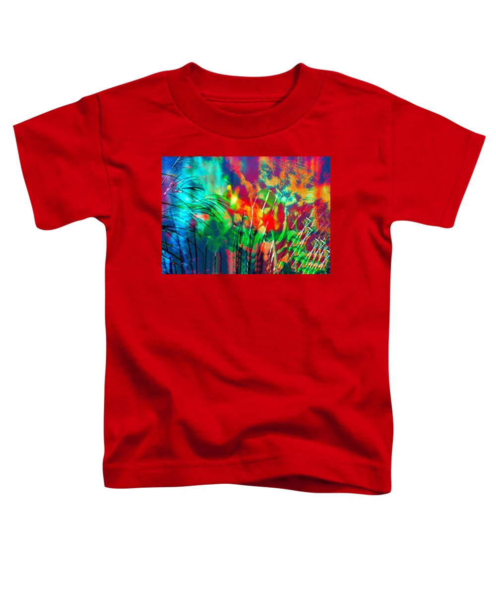 *the Proceeds From All My Images On Faa Will Be Donated To The Lupus Foundation Of America. Toddler T-Shirt featuring the mixed media Colorful Bold Abstract by Femina Photo Art By Maggie