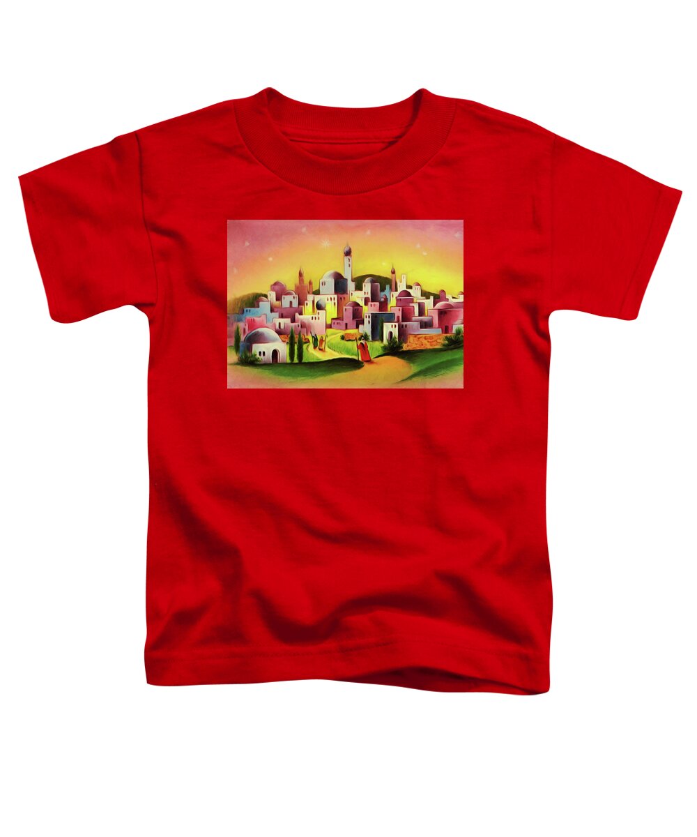Colorful Houses Toddler T-Shirt featuring the painting Colorful Houses by Munir Alawi