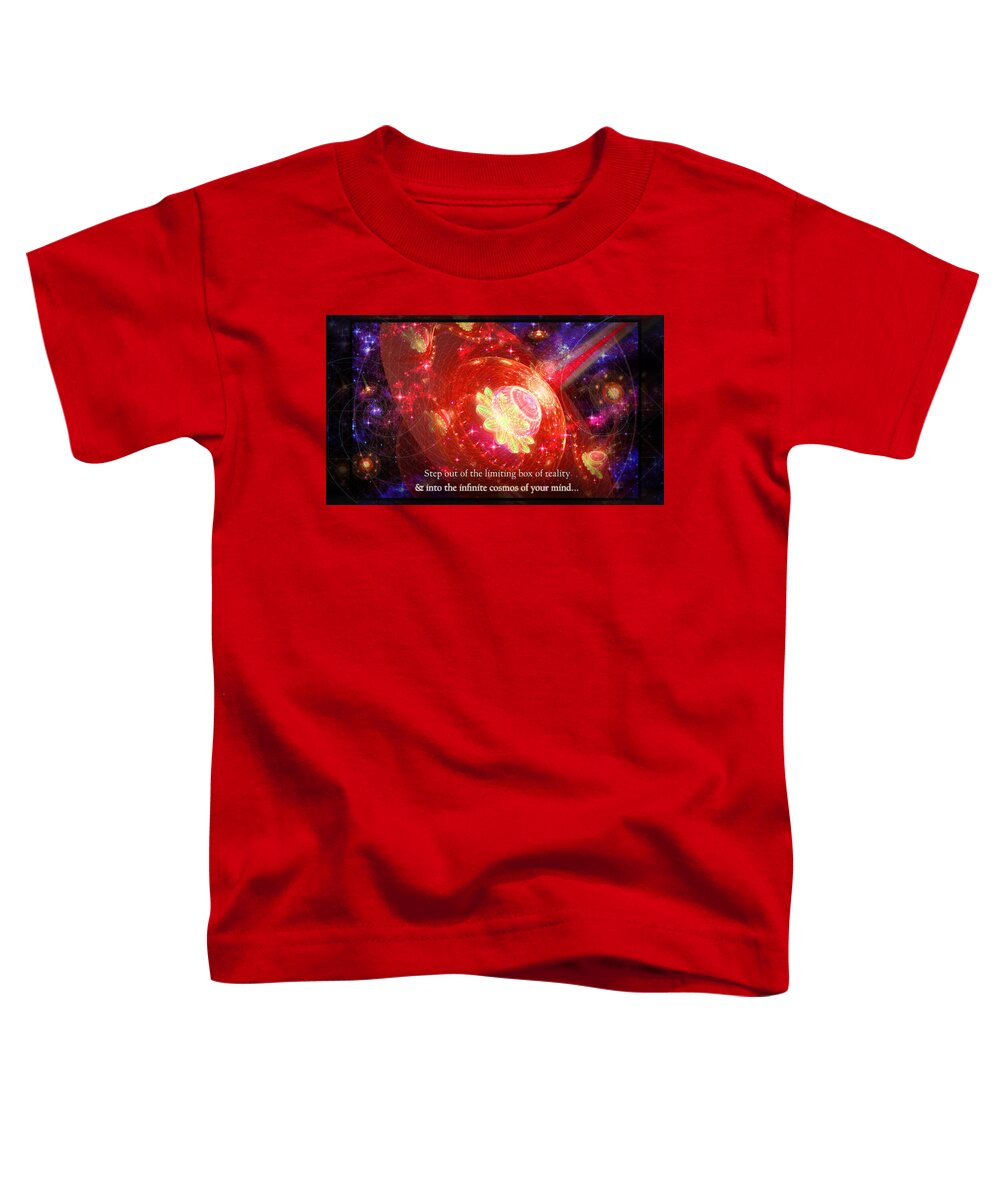 Corporate Toddler T-Shirt featuring the mixed media Cosmic Inspiration God Source by Shawn Dall