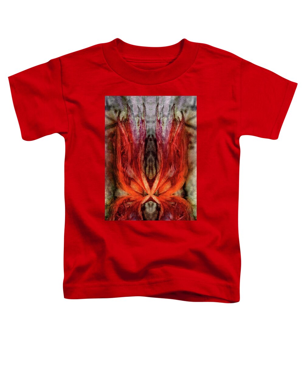 Passion Toddler T-Shirt featuring the digital art Crimson Flame by WB Johnston