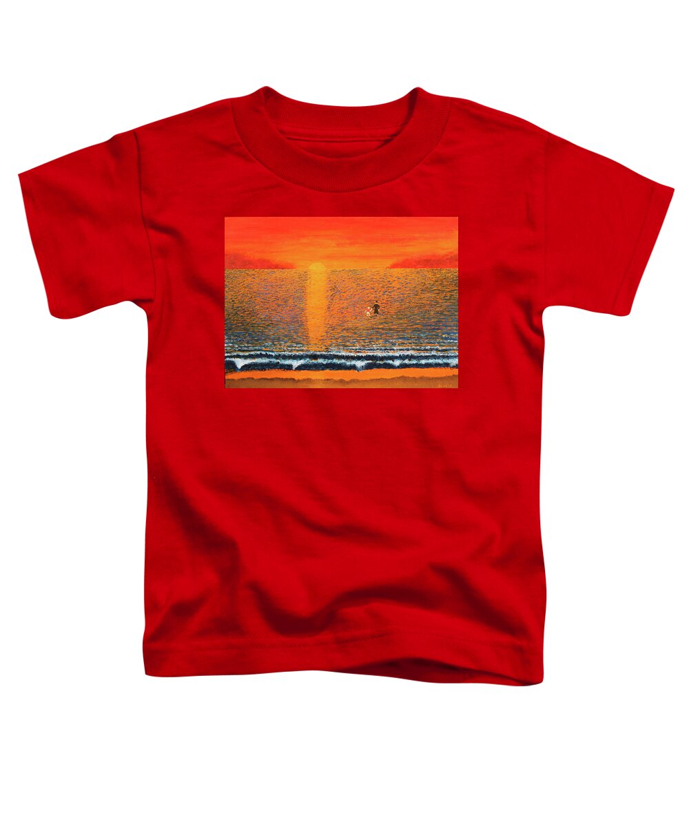 Modern Art Toddler T-Shirt featuring the painting Crossing Over by Thomas Blood