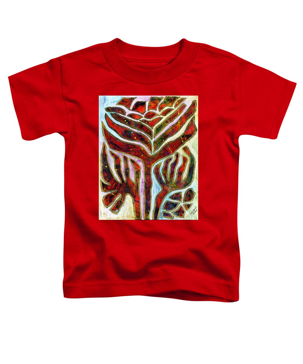 Acrylic Toddler T-Shirt featuring the painting Cry Out by Judi Lynn