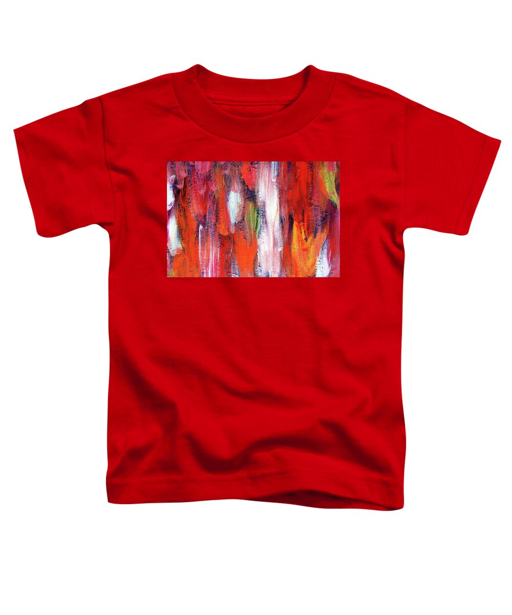 Abstract Painting Toddler T-Shirt featuring the painting Downpour of Joy by Rein Nomm