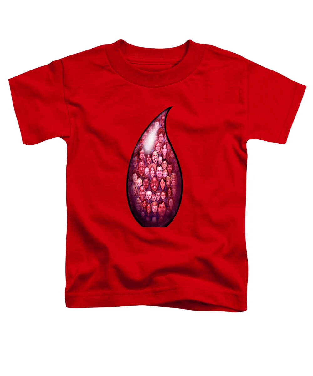 Blood Toddler T-Shirt featuring the digital art Drop of Blood by Kevin Middleton