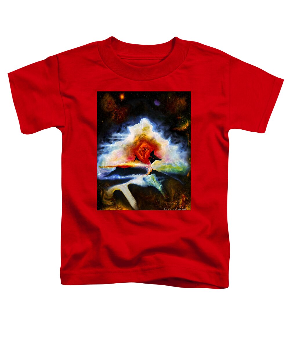 Painting Toddler T-Shirt featuring the painting Eruption by David Neace