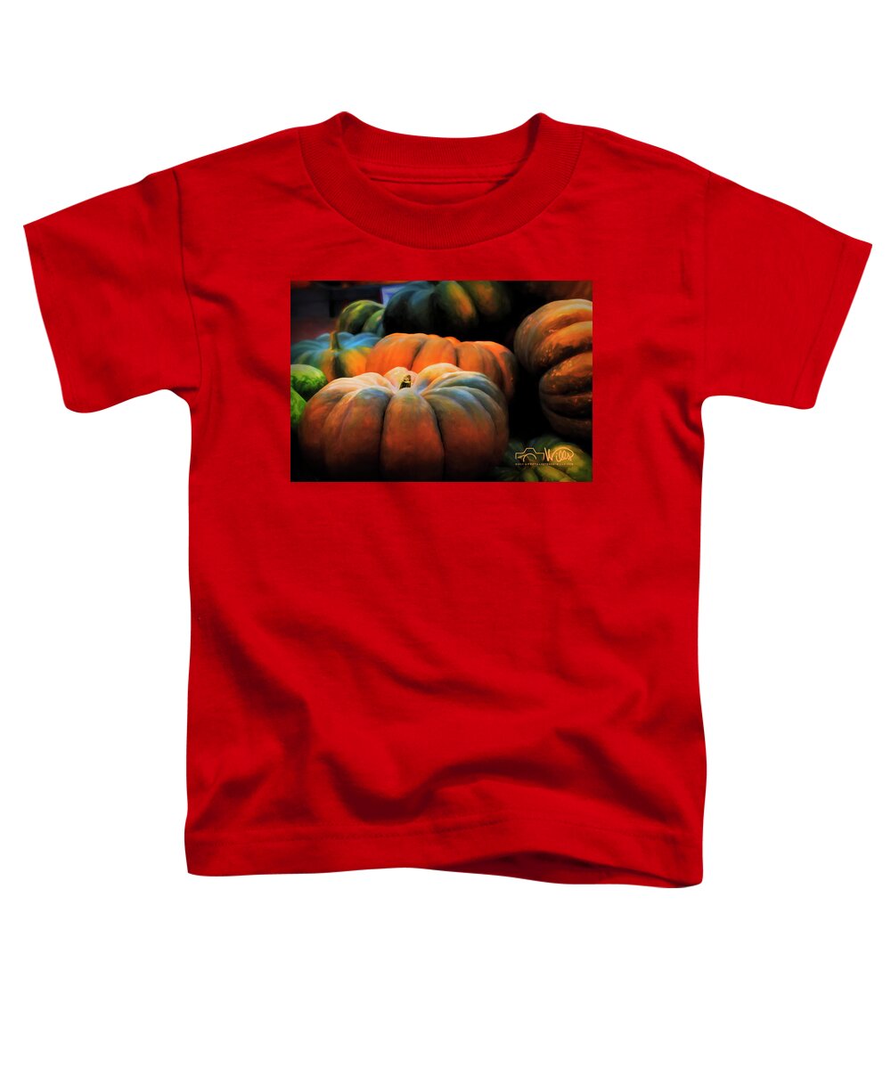 Fall Toddler T-Shirt featuring the digital art Fall Produce by Barry Wills