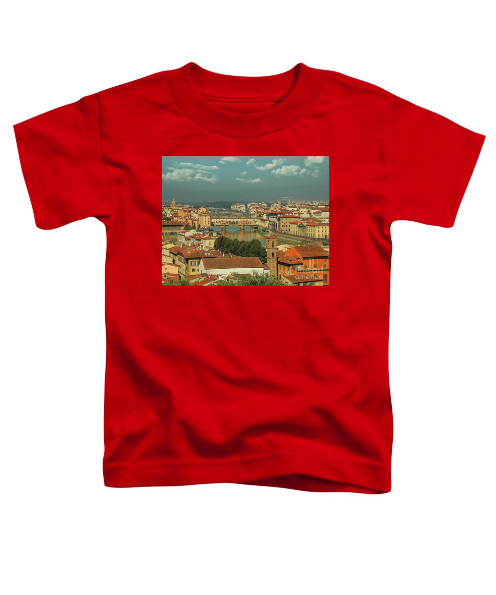 Florence Toddler T-Shirt featuring the photograph Florence Italy by Maria Rabinky
