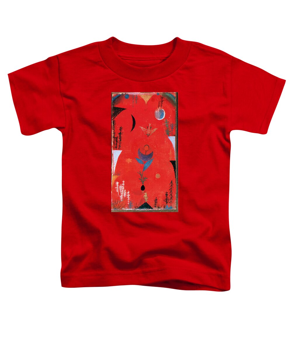 Paul Klee Toddler T-Shirt featuring the painting Flower Myth by Paul Klee