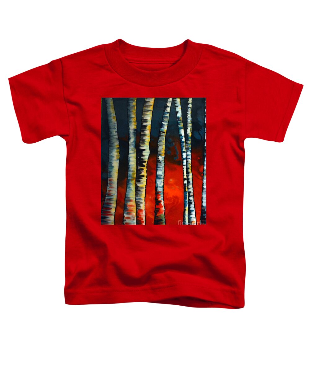 Abstract Toddler T-Shirt featuring the painting Glow by Heather Lovat-Fraser