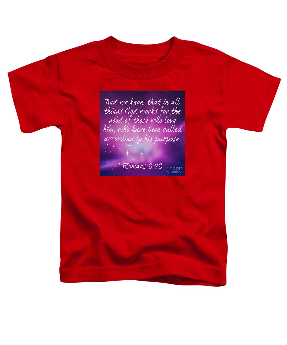 Biblical Toddler T-Shirt featuring the digital art God Works by Leanne Seymour