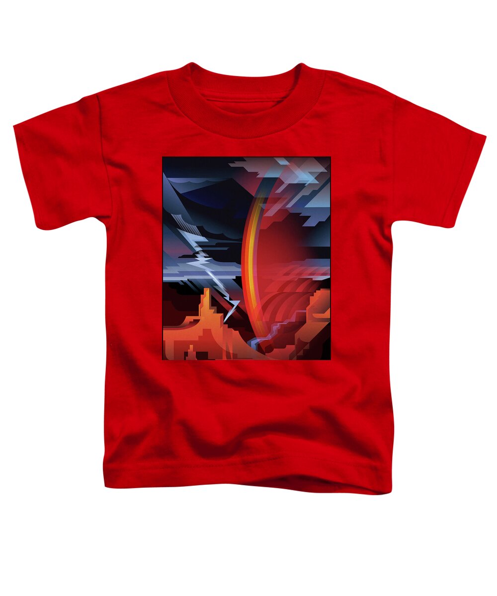 Grand Canyon Toddler T-Shirt featuring the digital art GRAND CANYON Storm of Pima Point by Garth Glazier
