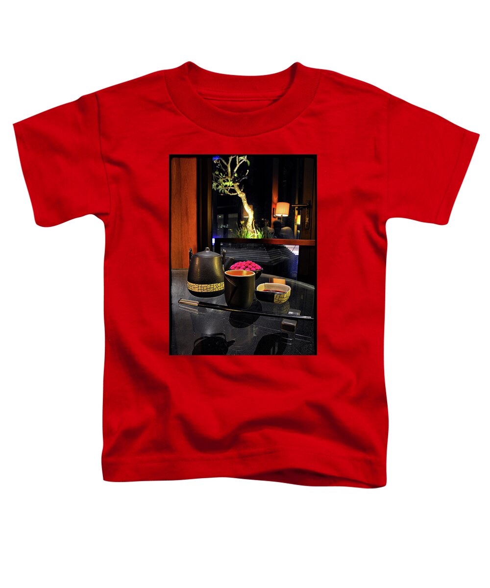 Still Life Toddler T-Shirt featuring the photograph Green tea by Andrei SKY