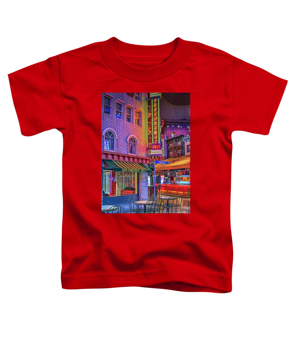Las Vegas Toddler T-Shirt featuring the photograph Greenbergs Deli New York NY Hotel by David Zanzinger