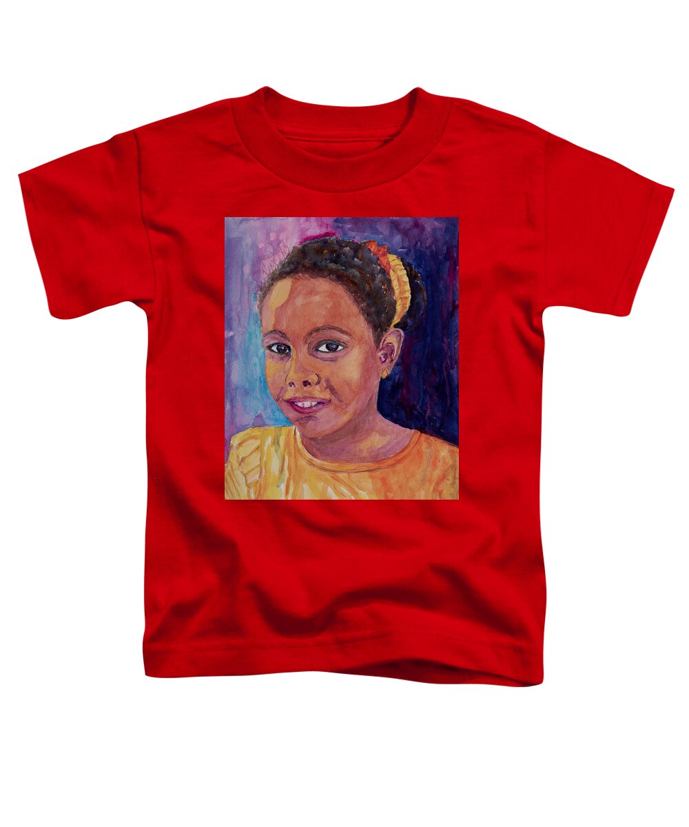 Cuba Toddler T-Shirt featuring the painting Havana Girl by Patricia Beebe