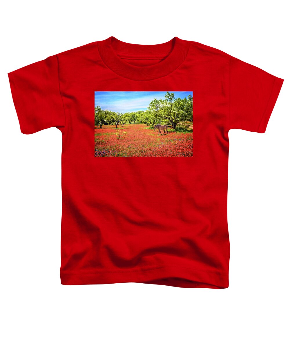 Heaven Toddler T-Shirt featuring the photograph Heavenly Pasture in the Hill Country by Lynn Bauer