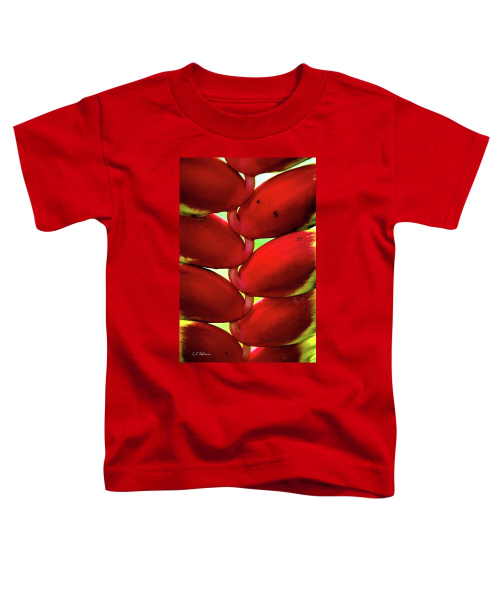 Plant Toddler T-Shirt featuring the photograph Heliconia Detail by Christopher Holmes