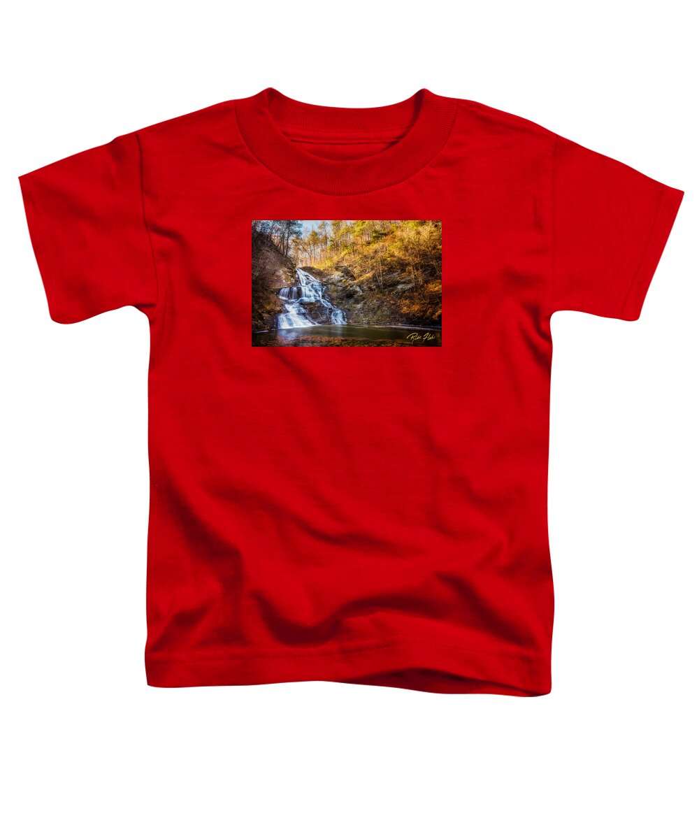 Flowing Toddler T-Shirt featuring the photograph Hightower Falls by Rikk Flohr