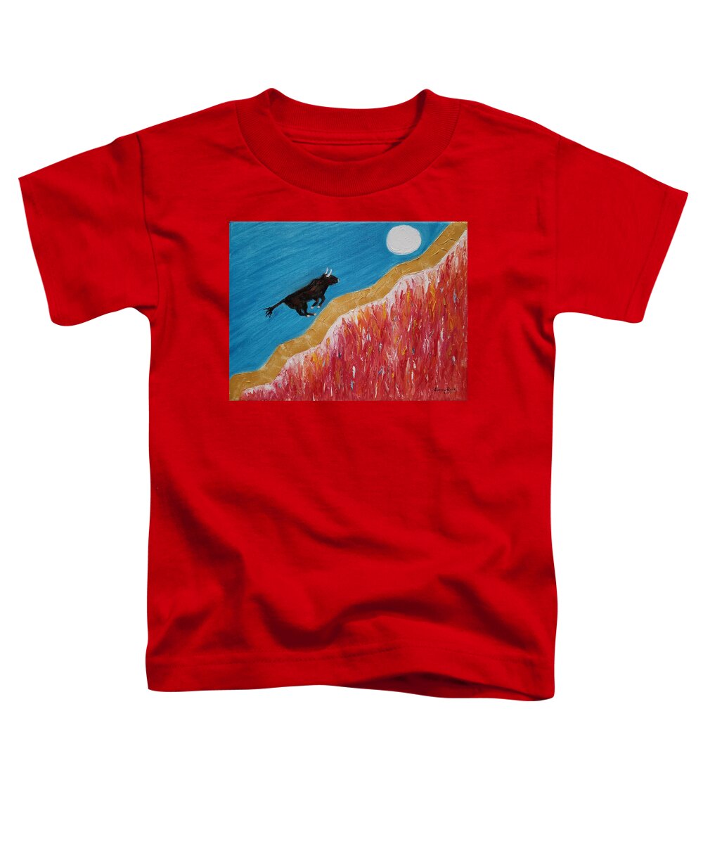 Abstract Toddler T-Shirt featuring the painting Hot Market by Judith Rhue