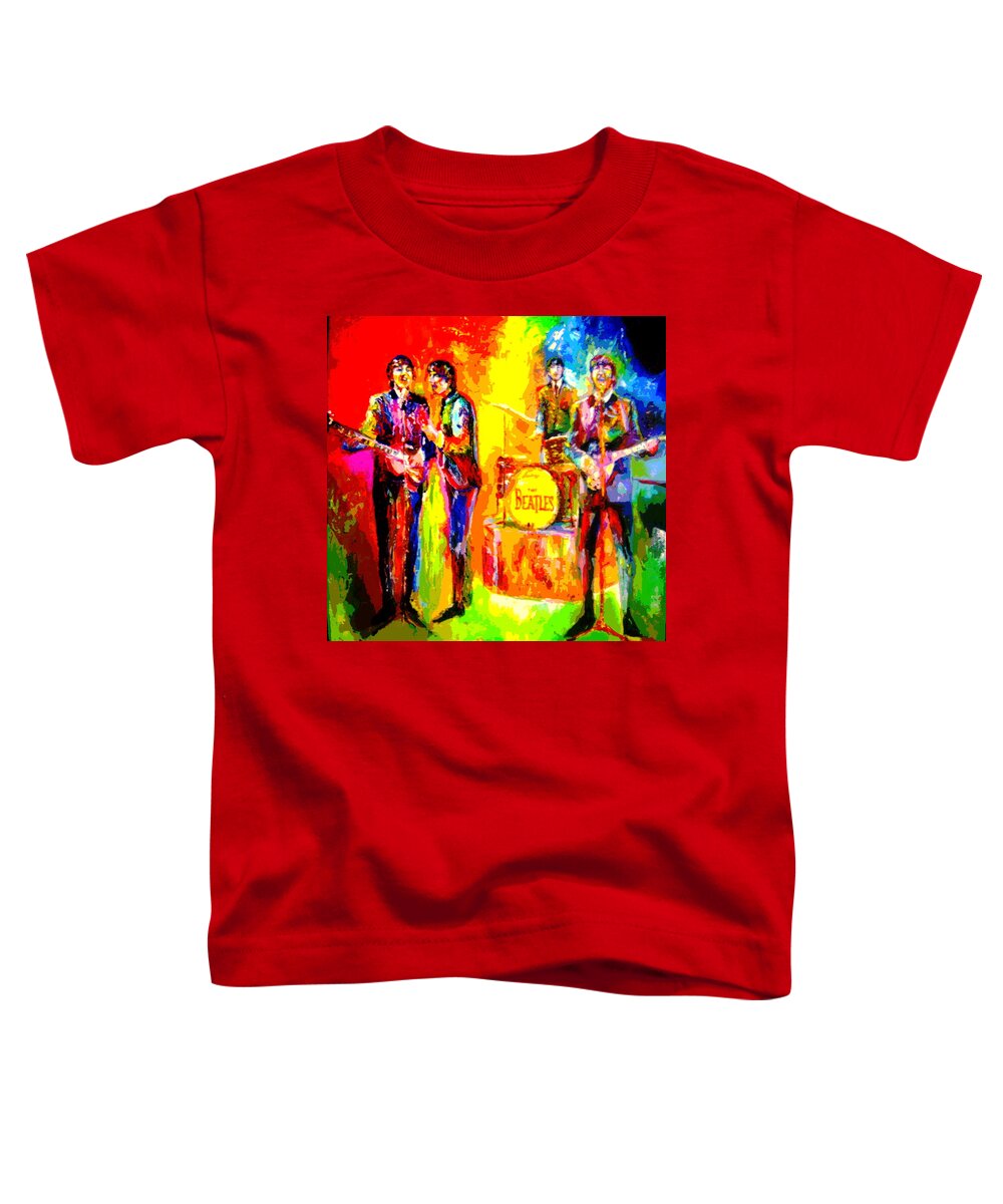 Palette Knife Painting Impressionistic Beatles Toddler T-Shirt featuring the painting Impressionistc Beatles by Leland Castro