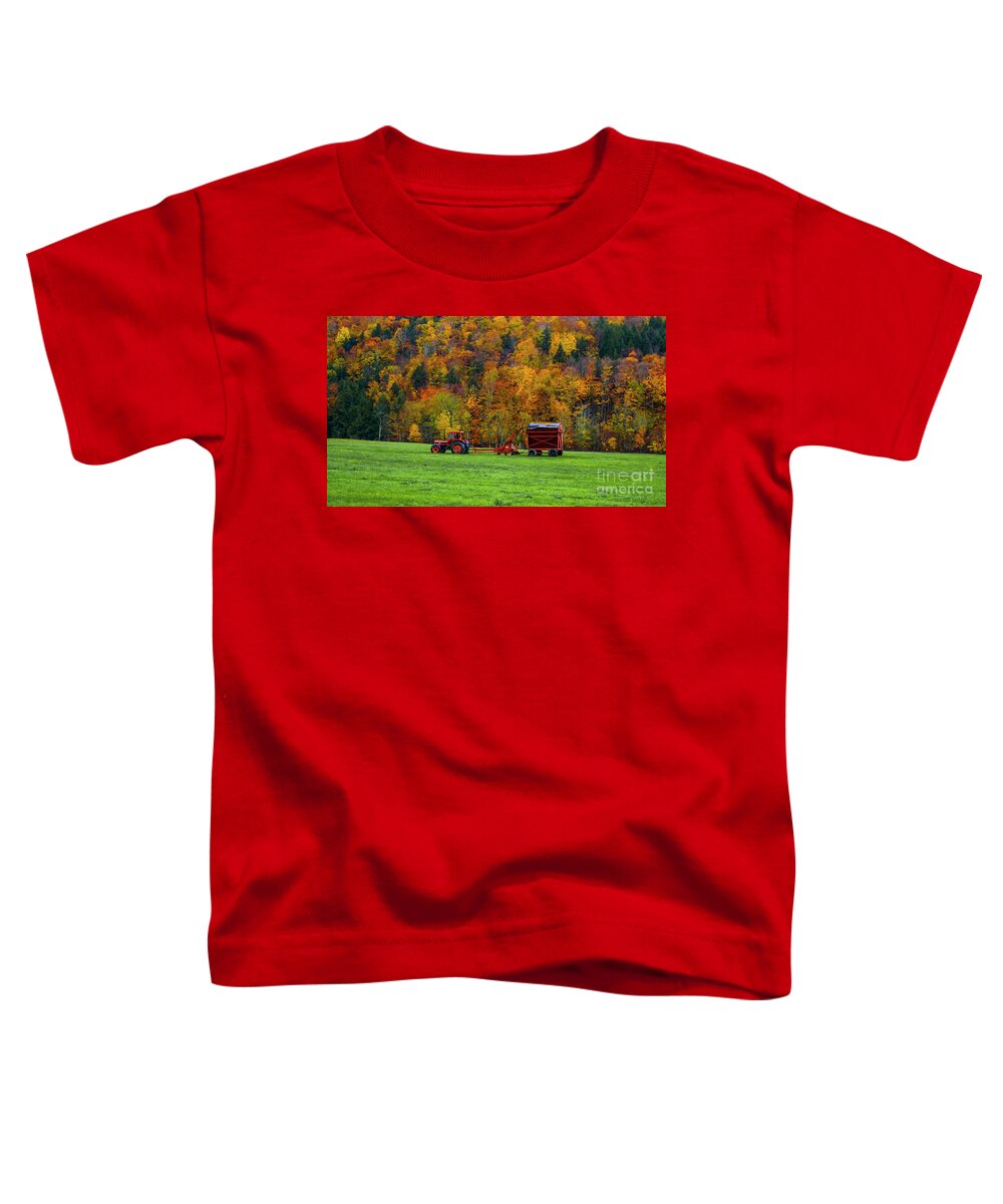 Fall Foliage Toddler T-Shirt featuring the photograph In the Mad River of Vermont. by Scenic Vermont Photography