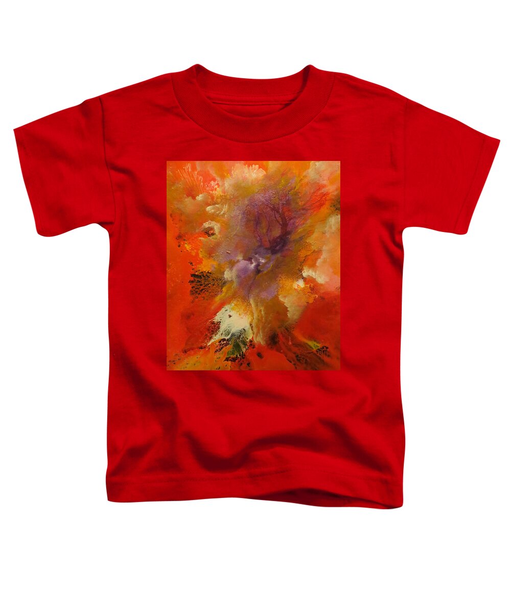 Abstract Toddler T-Shirt featuring the painting Inception by Soraya Silvestri