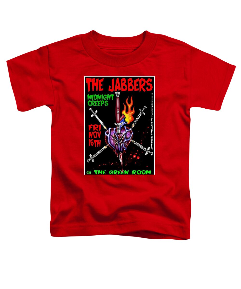 The Jabbers Toddler T-Shirt featuring the digital art Jabbers Reunion Flyer by Ryan Almighty