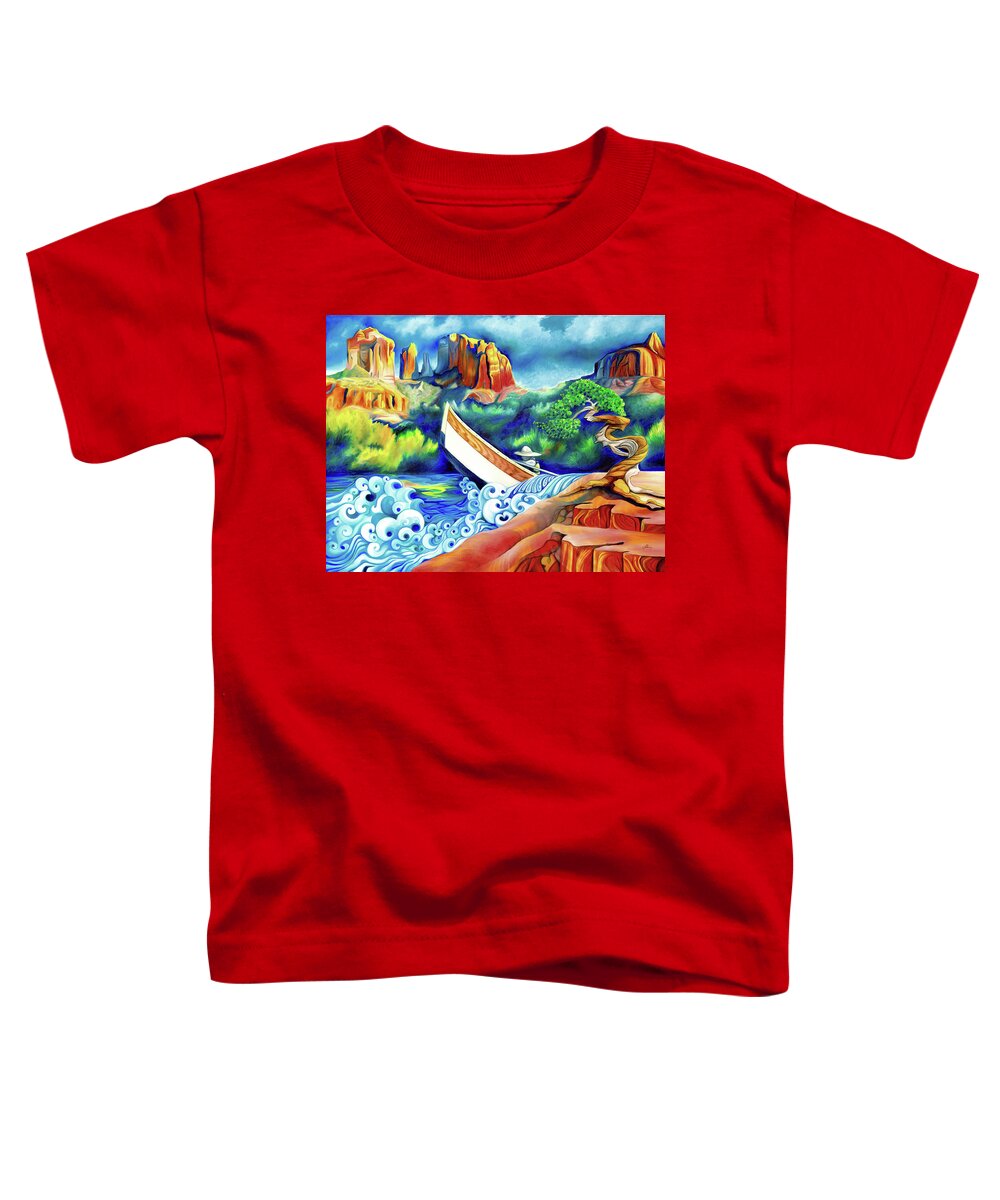 Dory Toddler T-Shirt featuring the painting Jeremy's Dory by Sabrina Motta