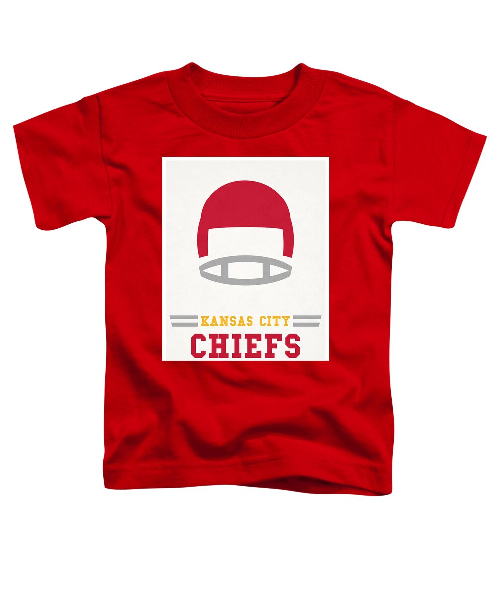 Kansas City Chiefs Vintage Nfl Art Toddler T-Shirt by Joe Hamilton