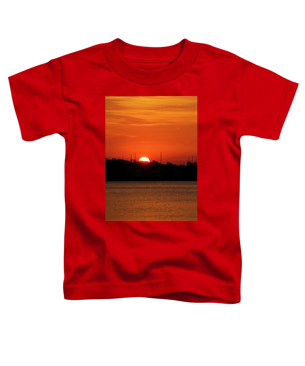 Orange Toddler T-Shirt featuring the photograph Key west Sunrise 34 by Bob Slitzan