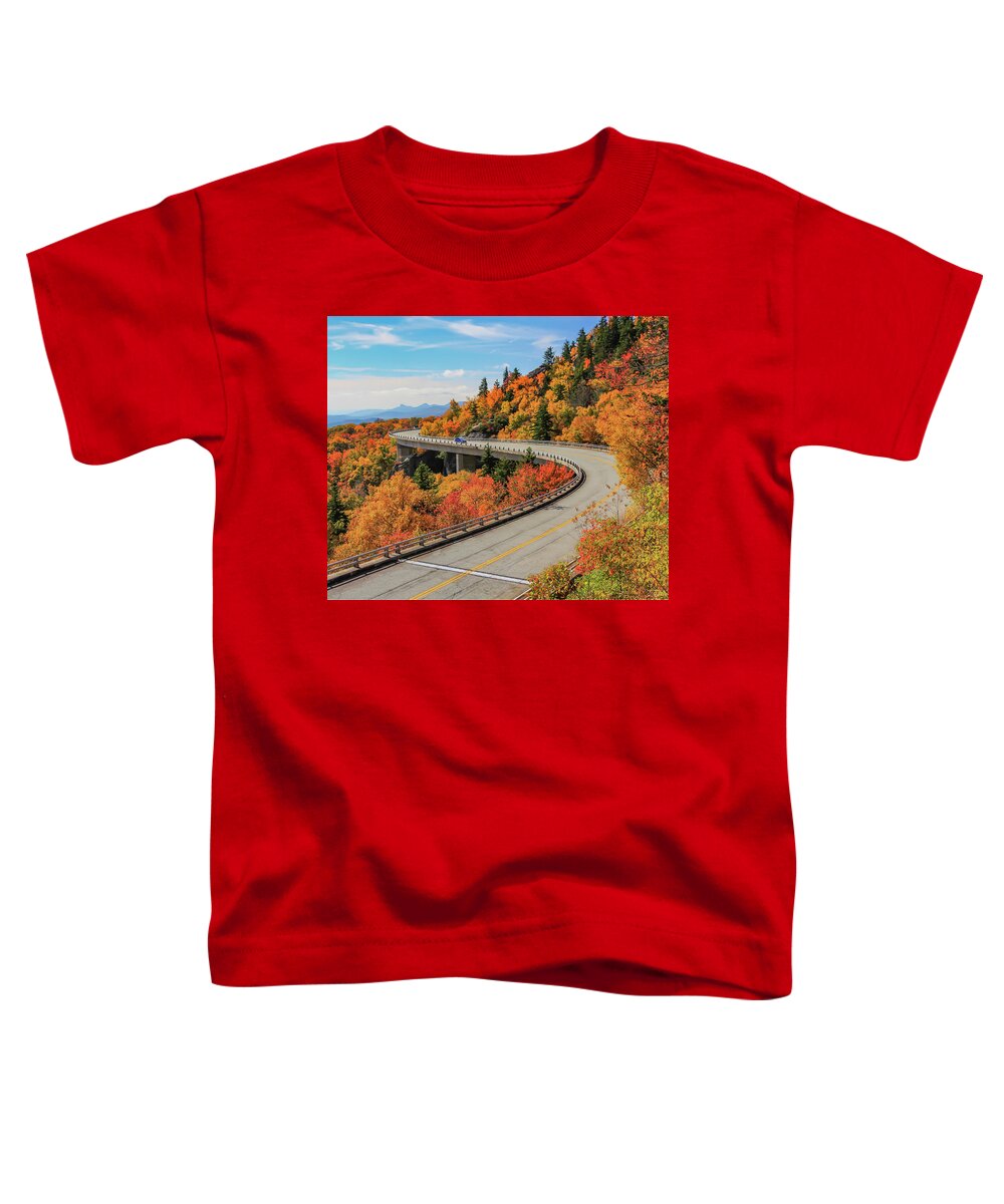 Linn Cove Viaduct Toddler T-Shirt featuring the photograph Linn Cove Viaduct in Fall by Kevin Craft