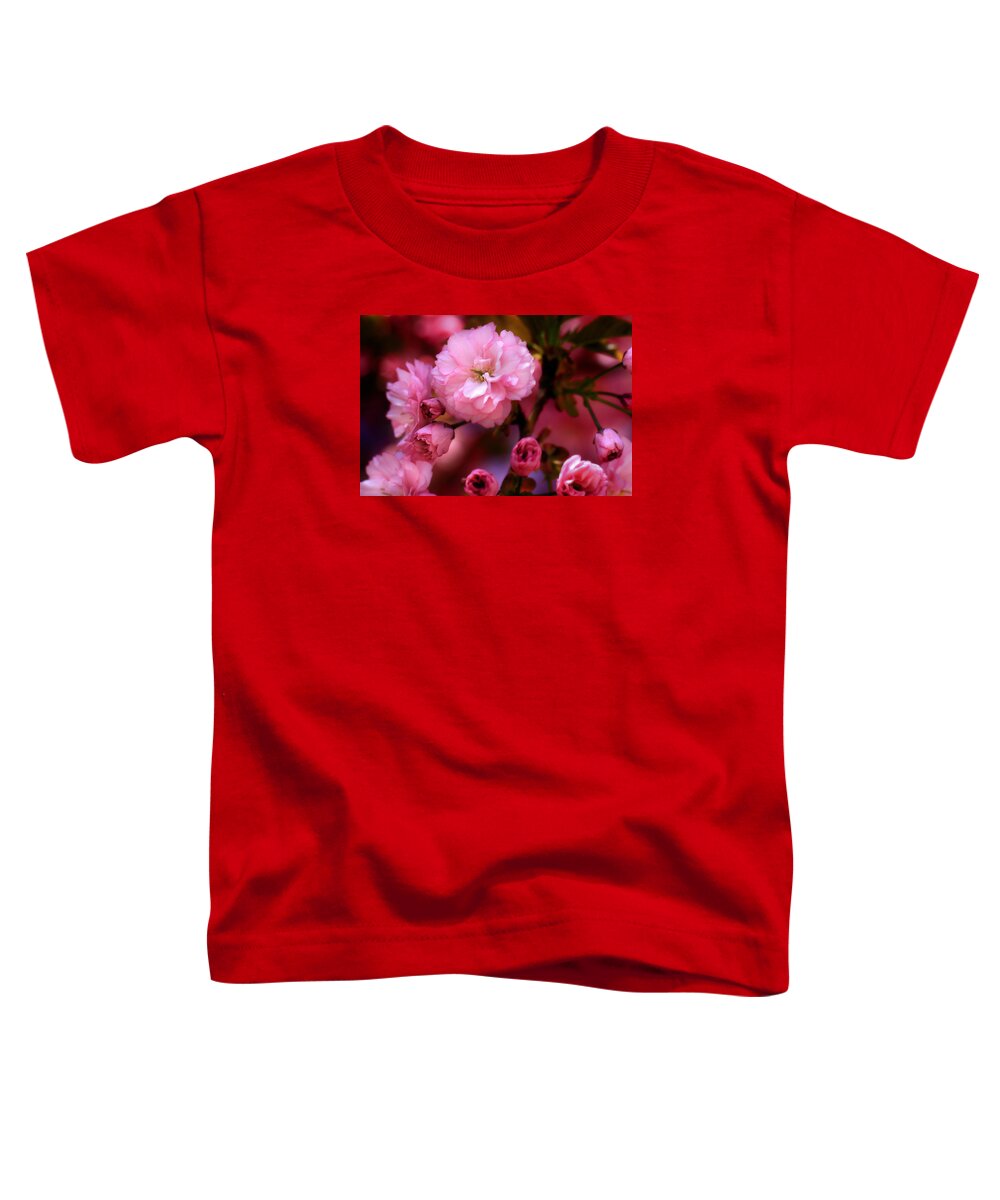 Sold Toddler T-Shirt featuring the photograph Lovely Spring Pink Cherry Blossoms by Shelley Neff