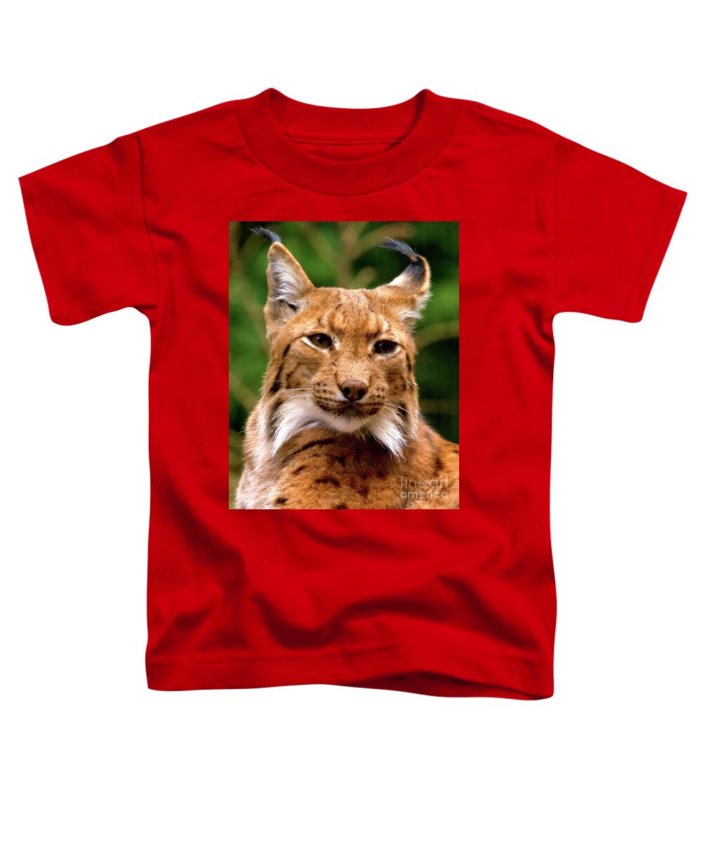 Cat Toddler T-Shirt featuring the photograph Lynx Portrait by Baggieoldboy