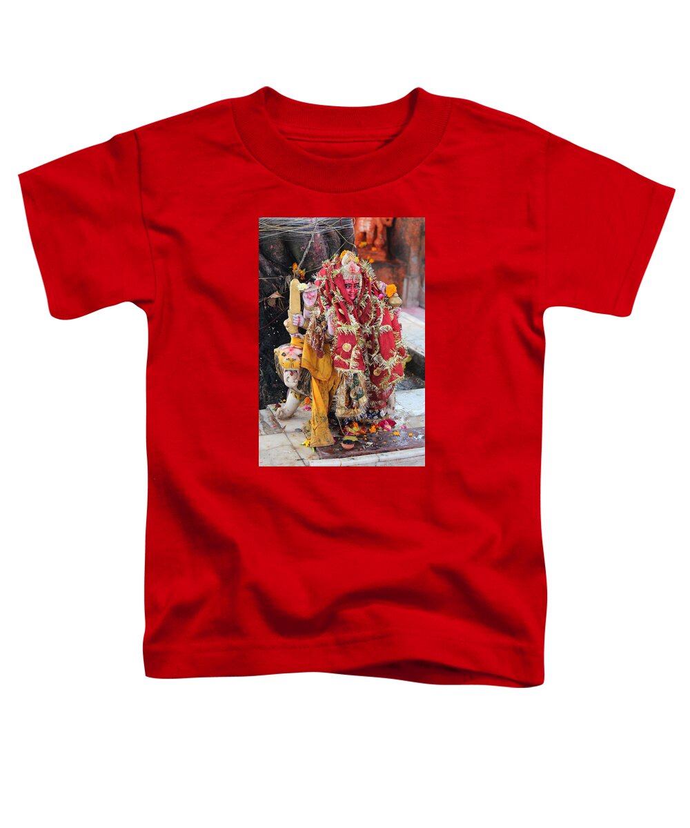Haridwar Toddler T-Shirt featuring the photograph Ma Durga, Haridwar by Jennifer Mazzucco