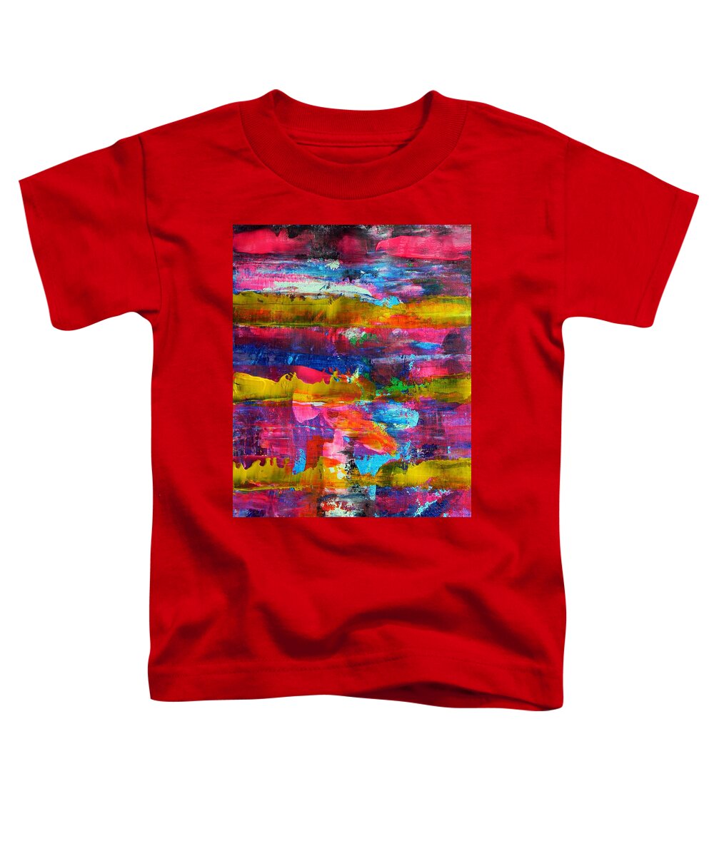 Abstract Art Toddler T-Shirt featuring the painting Mad Season by Everette McMahan jr