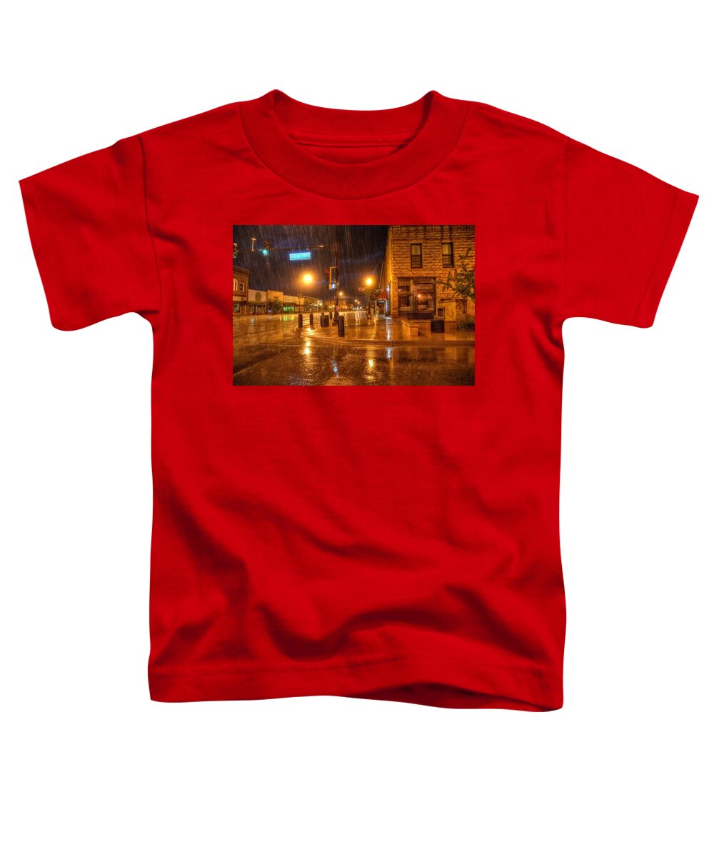 Rain Toddler T-Shirt featuring the photograph Main and Hudson by Fiskr Larsen